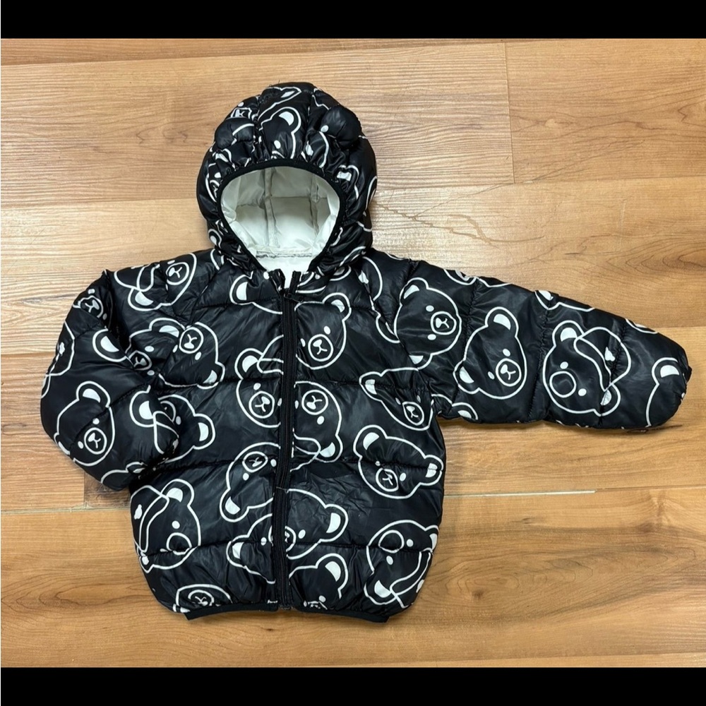 Black Bear Puffer Jacket | Bubble Coat  2/3T LIKE NEW!